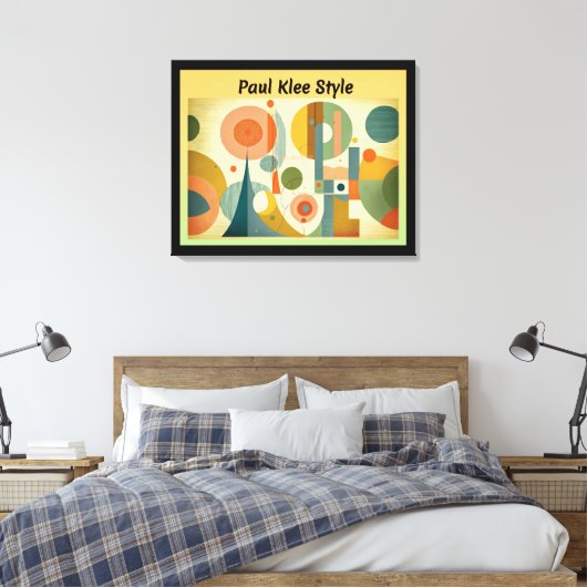 Paul Klee Style Canvas Afdruk (Insitu (Slaapkamer))