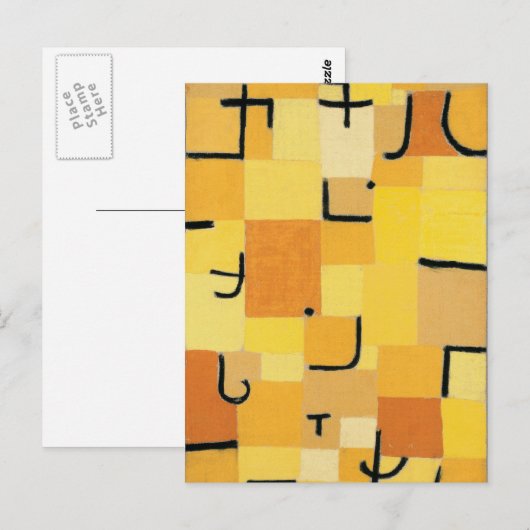 Paul Klee - Tekenen in het geel Briefkaart (Voorkant / Achterkant)