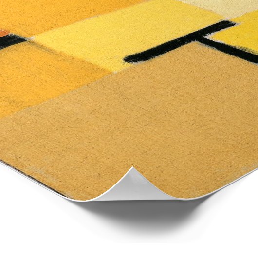 Paul Klee - Tekenen in het geel Poster (Hoek)