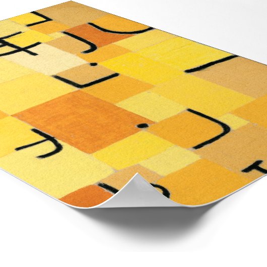 Paul Klee - Tekenen in het geel Poster (Hoek)