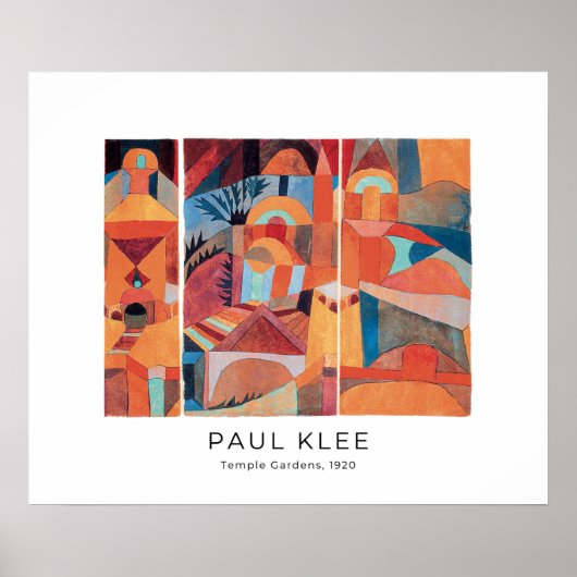 Paul Klee, Temple Gardens (1920) - Fine Art Poster (Voorkant)