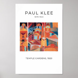 Paul Klee, Temple Gardens - kleurrijke Abstracte k Poster