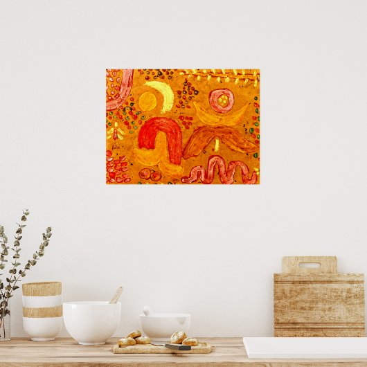 Paul Klee - The Garden in Hot Weather Poster (Keuken)