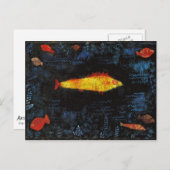 Paul Klee The Goldfish  Waterverf Art Briefkaart (Voorkant / Achterkant)