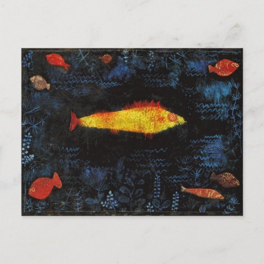 Paul Klee The Goldfish  Waterverf Art Briefkaart (Voorkant)