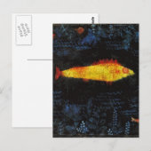 Paul Klee The Goldfish Waterverf Art Briefkaart (Voorkant / Achterkant)