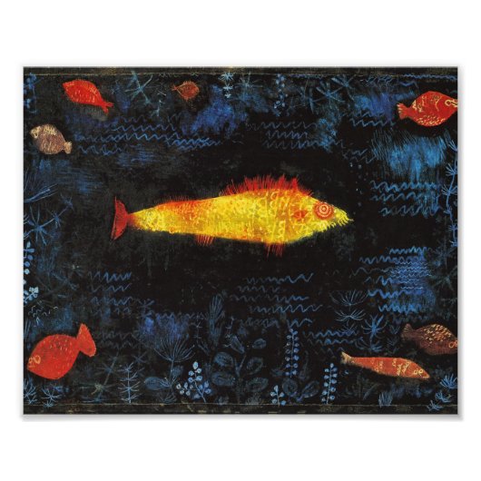 Paul Klee The Goldfish Waterverf Art Foto Afdruk (Voorkant)