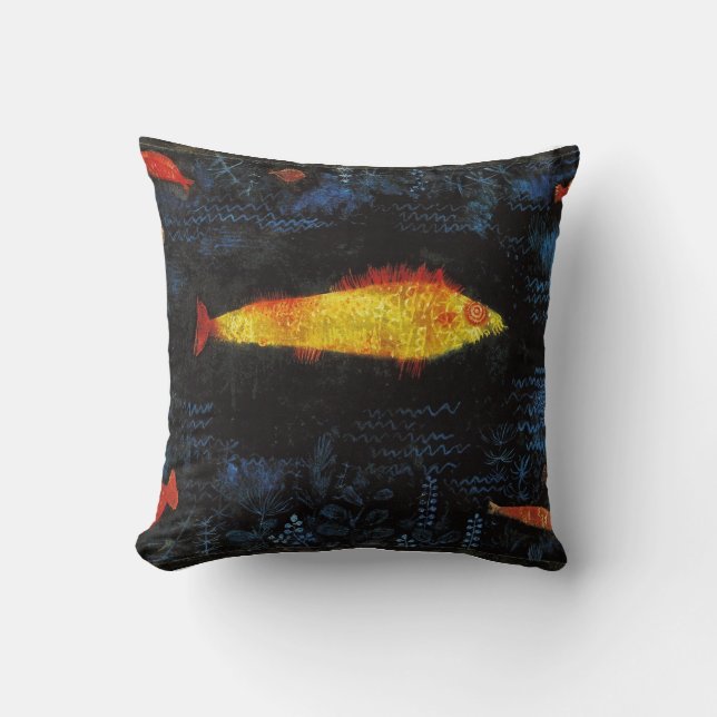 Paul Klee The Goldfish  Waterverf Art Kussen (Voorkant)