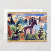 Paul Klee - The Horse Briefkaart (Voorkant / Achterkant)