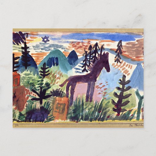 Paul Klee - The Horse Briefkaart (Voorkant)