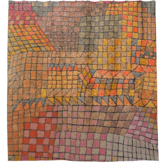 Paul Klee - Town Castle Douchegordijn (Voorkant)