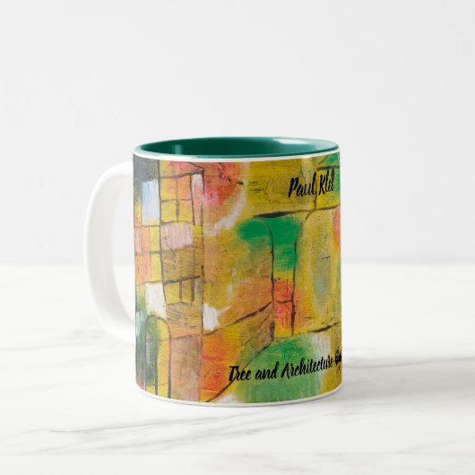 Paul Klee Tree en Architecture Rhythms Tweekleurige Koffiemok (Voorkant links)