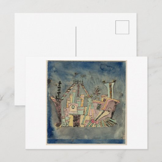 Paul Klee, "Tuin op puin", 1923 Briefkaart (Voorkant / Achterkant)