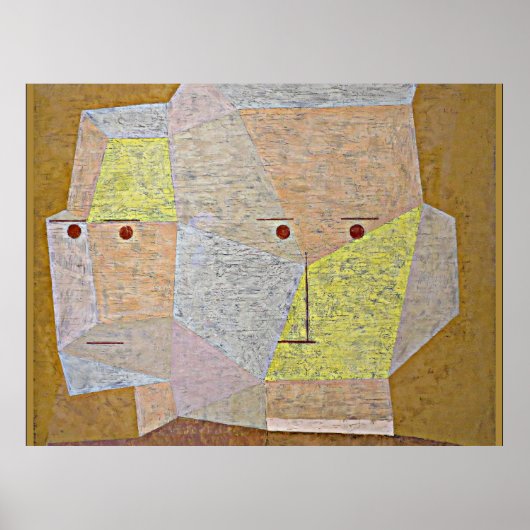 Paul Klee - Twee Hoofden Poster (Voorkant)