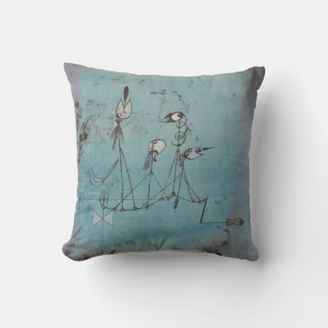 Paul Klee Twittering Machine Pillow Kussen (Voorkant)