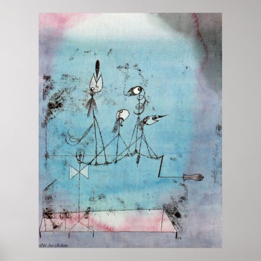 Paul Klee Twittering Machine Poster (Voorkant)
