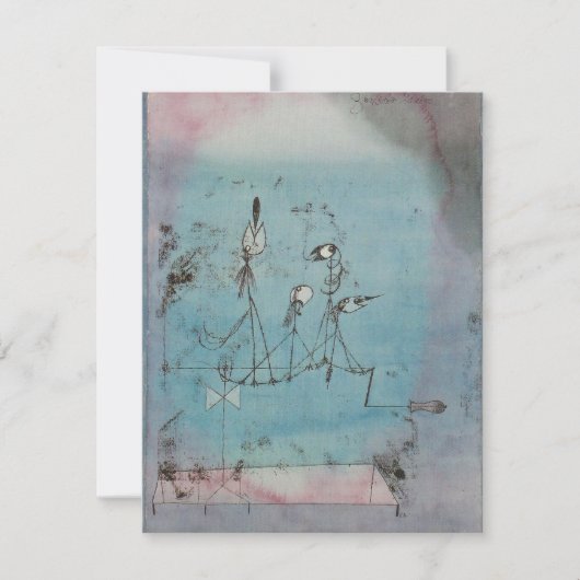 Paul Klee Twittering Machine Uitnodigingen (Voorkant)