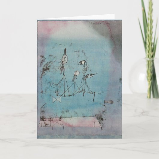 Paul Klee Twittering Machine Wenskaart Kaart (Voorkant)