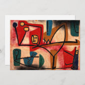 Paul Klee - Ubermut Exuberance, abstract art Feestdagenkaart (Voorkant / Achterkant)