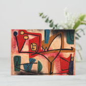 Paul Klee - Ubermut Exuberance, abstract art Feestdagenkaart (Staand voorkant)