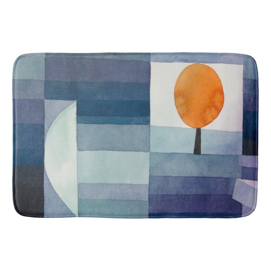 Paul Klee Voorbode van Herfst Blauwe Moderne Abstr Badmat (Voorkant)
