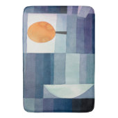 Paul Klee Voorbode van Herfst Blauwe Moderne Abstr Badmat (Voorkant Verticaal)