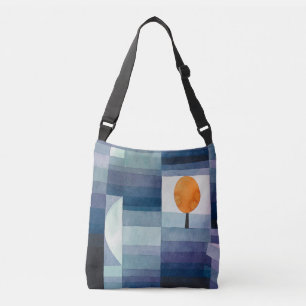 Paul Klee Voorbode van Herfst Blauwe Moderne Abstr Crossbody Tas