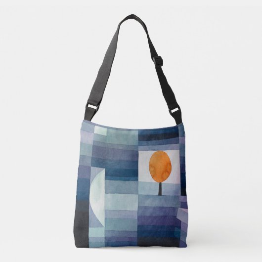 Paul Klee Voorbode van Herfst Blauwe Moderne Abstr Crossbody Tas (Voorkant)