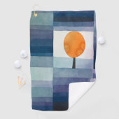 Paul Klee Voorbode van Herfst Blauwe Moderne Abstr Golfhanddoek (Insitu)