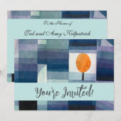 Paul Klee Voorbode van Herfst Blauwe Moderne Abstr Kaart (Voorkant / Achterkant)