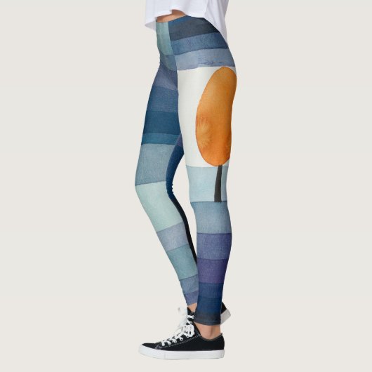 Paul Klee Voorbode van Herfst Blauwe Moderne Abstr Leggings (Links)