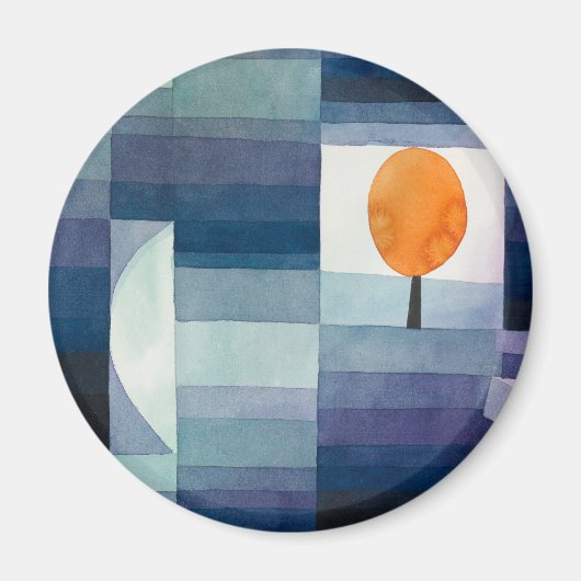 Paul Klee Voorbode van Herfst Blauwe Moderne Abstr Magneet (Voorkant)