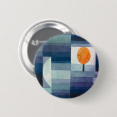 Paul Klee Voorbode van Herfst Blauwe Moderne Abstr Ronde Button 5,7 Cm (Voorkant /achterkant)