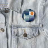 Paul Klee Voorbode van Herfst Blauwe Moderne Abstr Ronde Button 5,7 Cm (In situ)