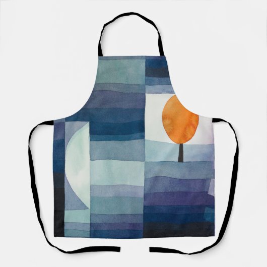 Paul Klee Voorbode van Herfst Blauwe Moderne Abstr Schort (Voorkant)
