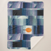 Paul Klee Voorbode van Herfst Blauwe Moderne Abstr Sherpa Deken (Voorkant)