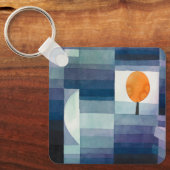 Paul Klee Voorbode van Herfst Blauwe Moderne Abstr Sleutelhanger (Voorkant)