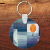 Paul Klee Voorbode van Herfst Blauwe Moderne Abstr Sleutelhanger (Voorkant)