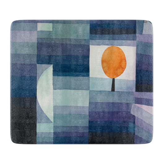 Paul Klee Voorbode van Herfst Blauwe Moderne Abstr Snijplank (Voorkant)