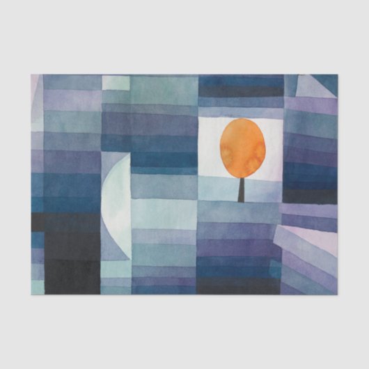 Paul Klee Voorbode van Herfst Blauwe Moderne Abstr Tissuepapier (Voorkant)