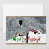 Paul Klee - Winter, abstract art Christmas Feestdagenkaart (Voorkant / Achterkant)