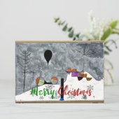 Paul Klee - Winter, abstract art Christmas Feestdagenkaart (Staand voorkant)