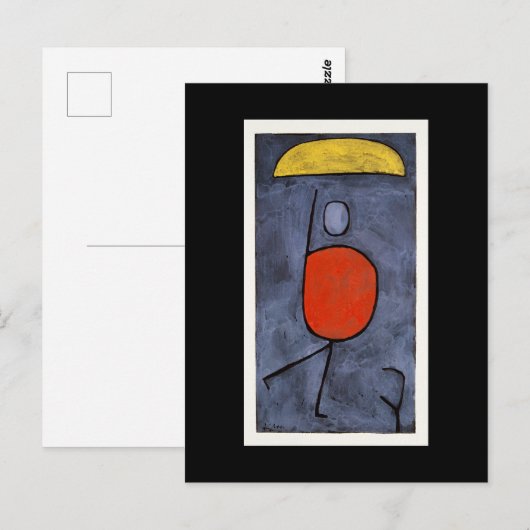 Paul Klee - With Umbrella Briefkaart (Voorkant / Achterkant)