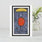 Paul Klee - With Umbrella Feestdagenkaart (Staand voorkant)