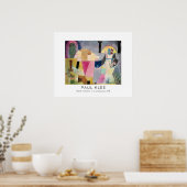 Paul Klee, zwarte kolommen in een landschap - fijn Poster (Keuken)