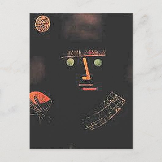 Paul Klee, Zwarte Ridder, Briefkaart (Voorkant)