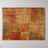 Paul Klee's abstracte schilderij, kathedraal, Poster (Voorkant)