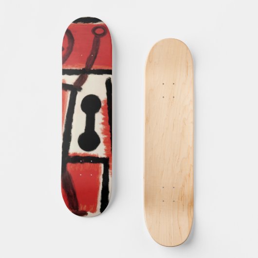 Paul Klee's Locksmith - Abstracte kunst Persoonlijk Skateboard (Voorkant)