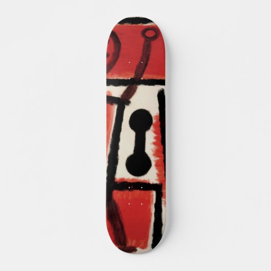 Paul Klee's Locksmith - Abstracte kunst Persoonlijk Skateboard (Voorkant)