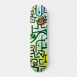 Paul Klee's rijke haven - Koel Abstracte kunst Persoonlijk Skateboard